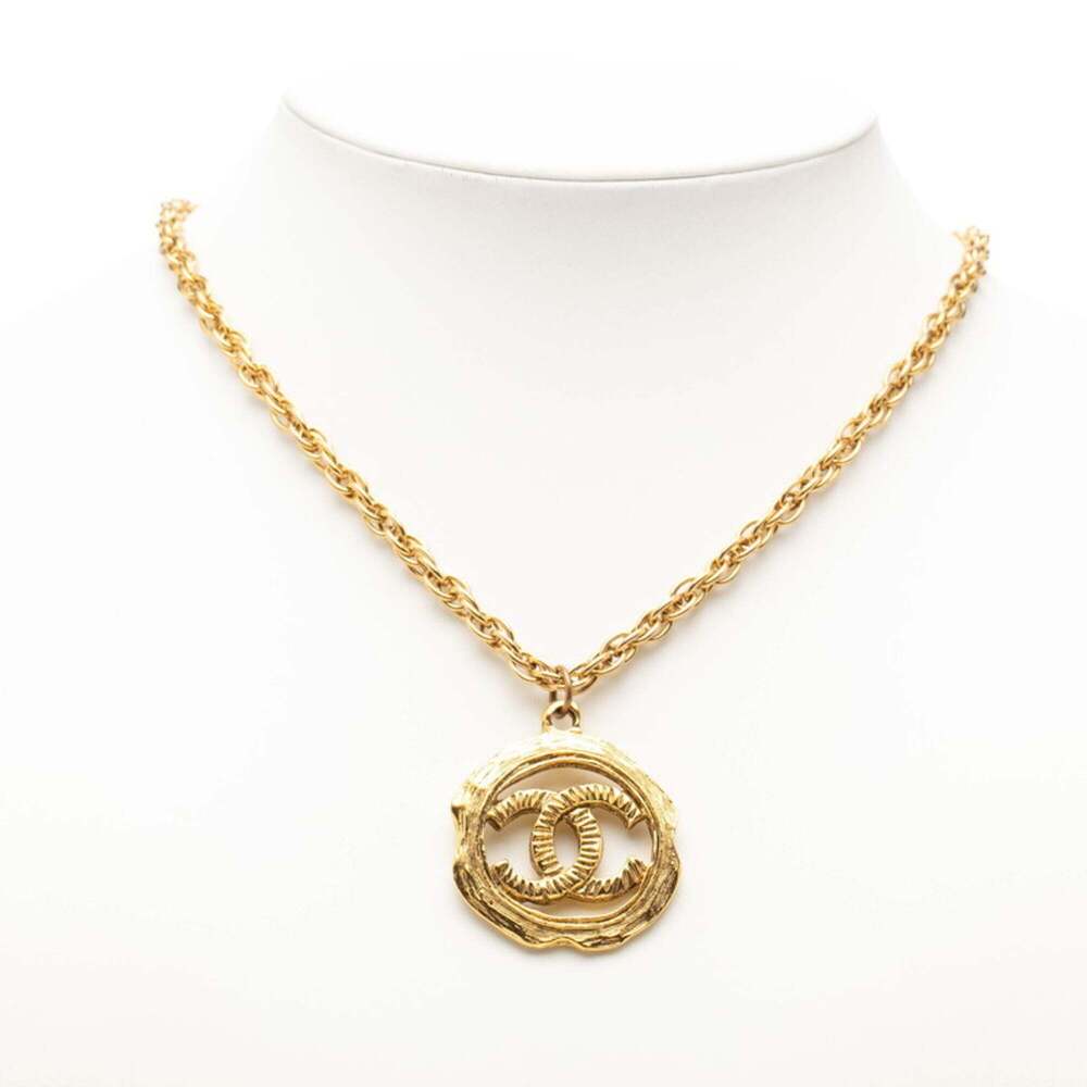 CHANEL Authentic Gold Logo Necklace - Picture 6 of 6